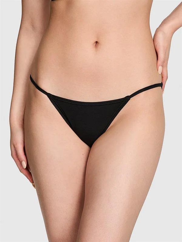 Pink Pamuklu Askili Bikini Kulot ön görünüm