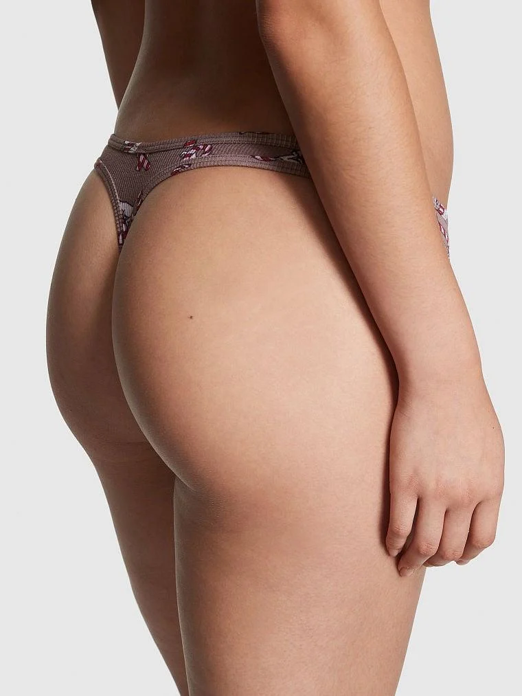 Pink Pamuklu Tanga Kulot arka görünüm