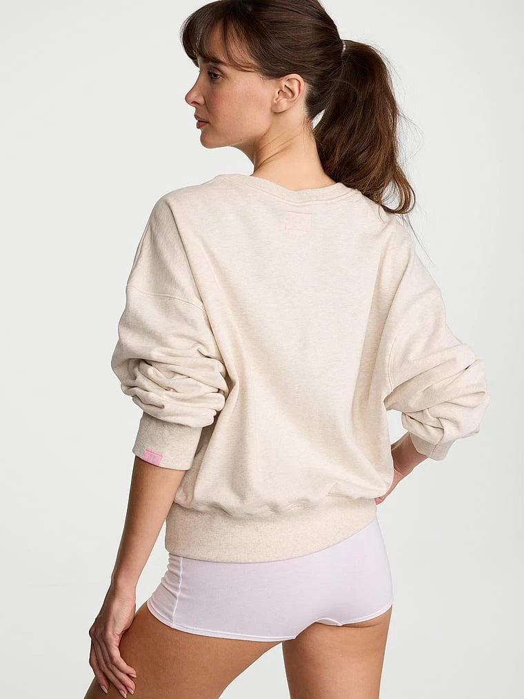 Obsessed Yuvarlak Yaka Crop Sweatshirt arka görünüm