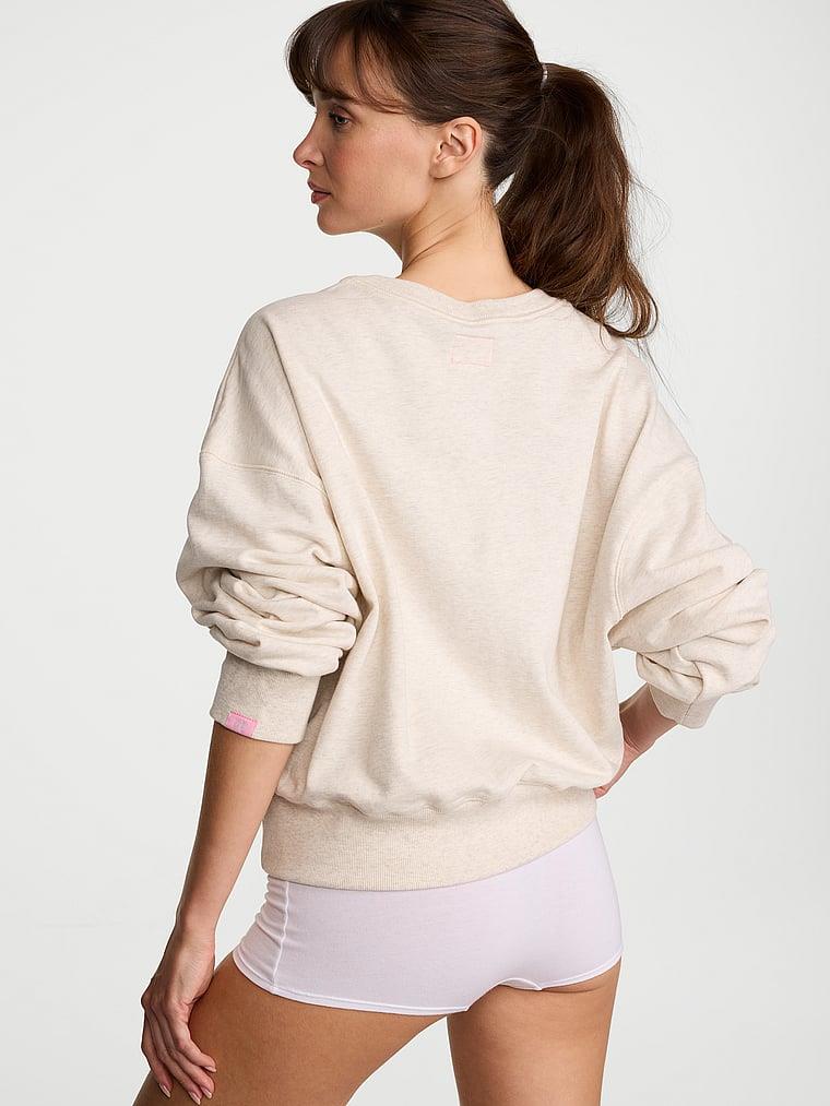 Obsessed Yuvarlak Yaka Crop Sweatshirt arka görünümü
