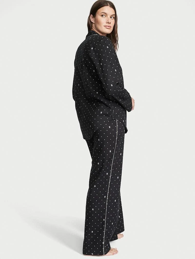 Flanel Uzun Pijama Takimi arka görünüm