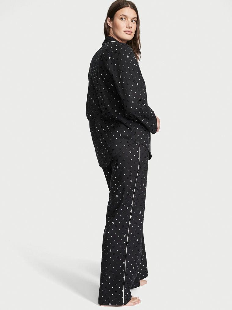 Flanel Uzun Pijama Takimi arka görünümü