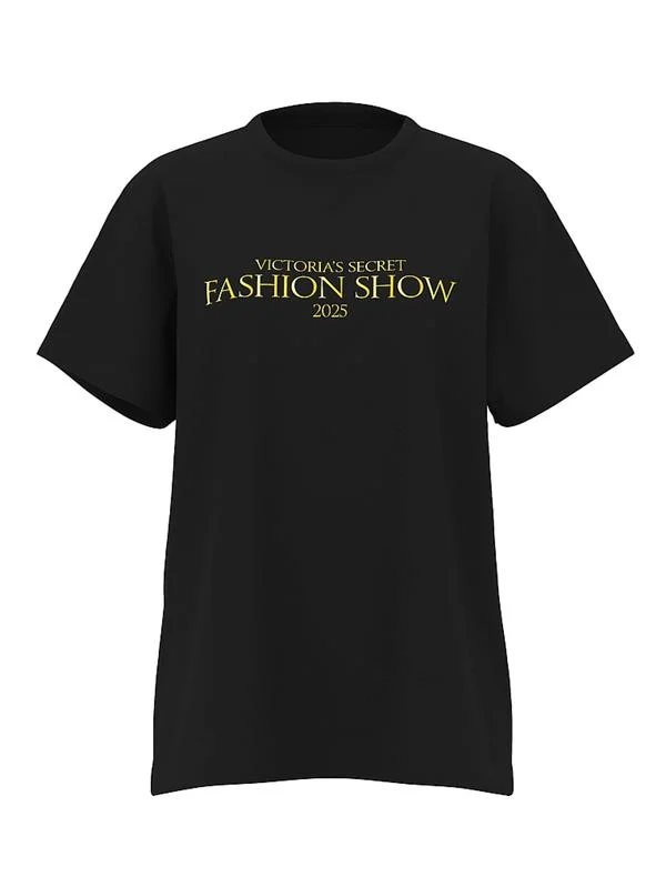 Victorias Secret Fashion Show 25 Oversize Pamuklu Tisort ön görünüm