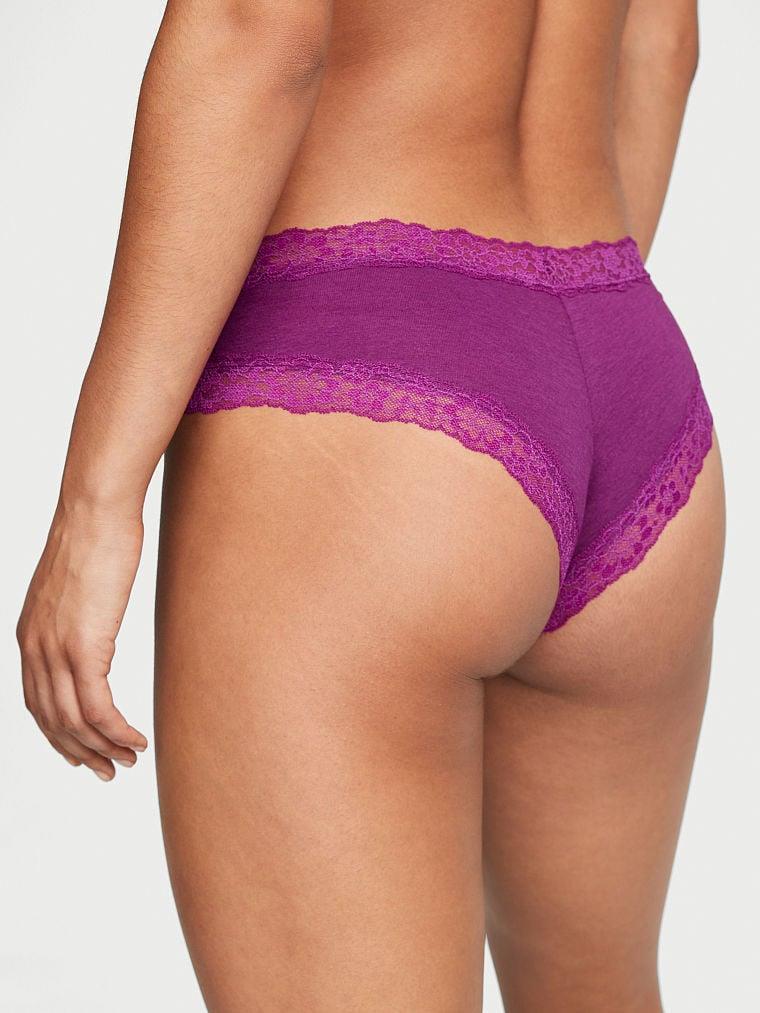 Posey Beli Dantelli Pamuklu Cheeky Kulot arka görünümü