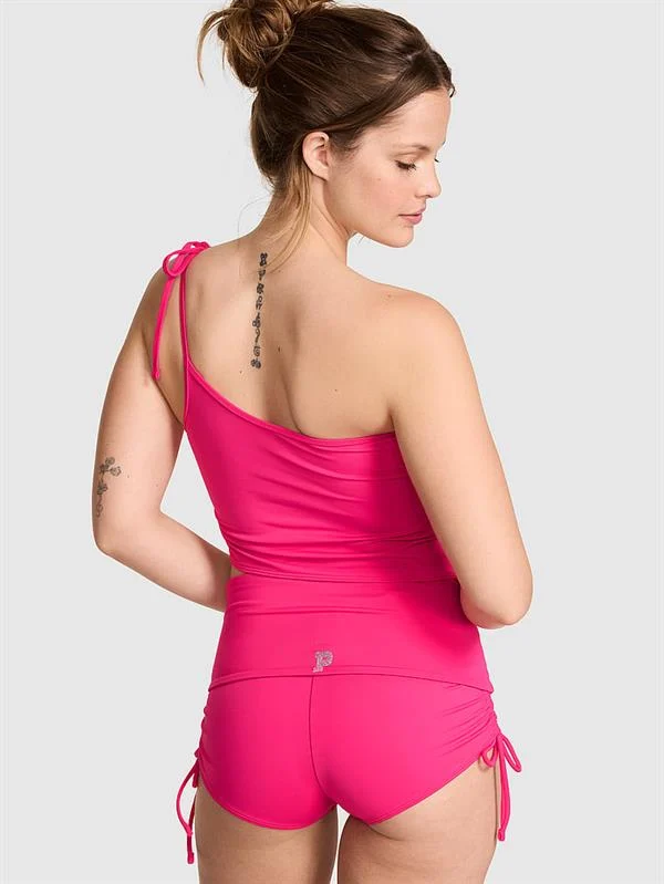 Pink Beli Katlanabilir Yüksek Bel Bikini Alti