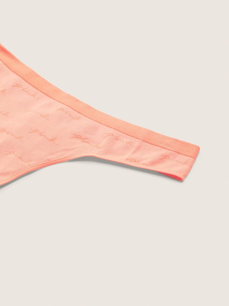 Pink Seamless Tanga Kulot arka görünümü