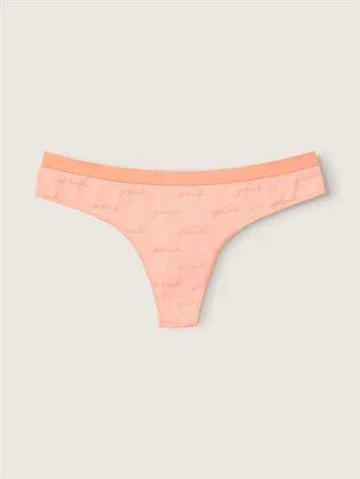 Pink Seamless Tanga Kulot ön görünüm