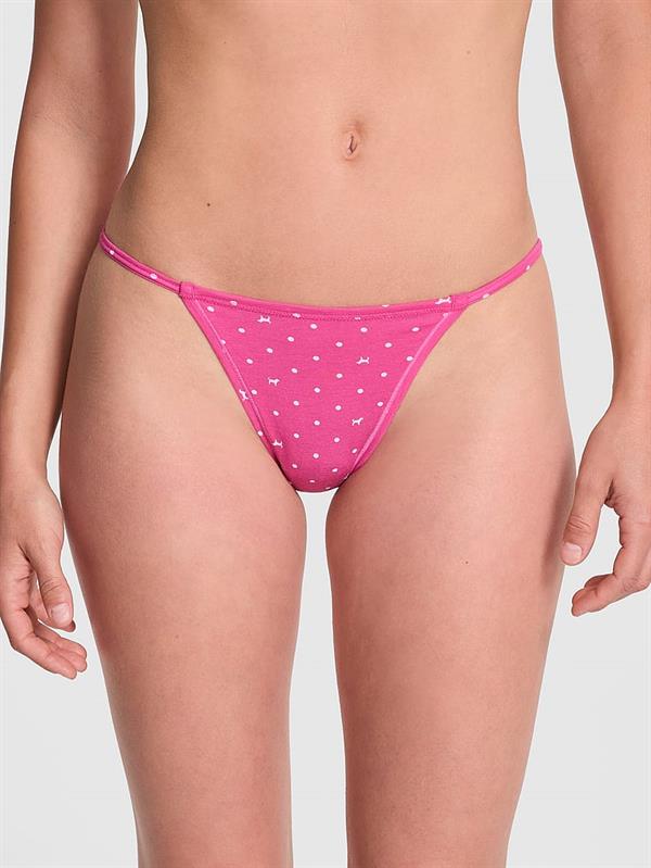 Pink Pamuklu Askili Bikini Kulot
