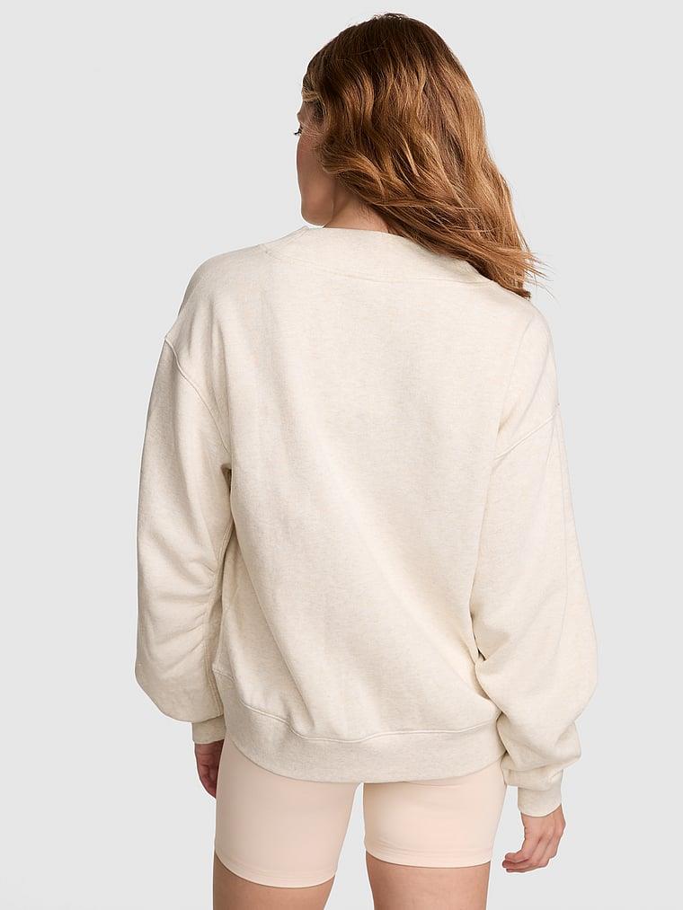 Pink Ivy V Yaka Crop Sweatshirt arka görünümü