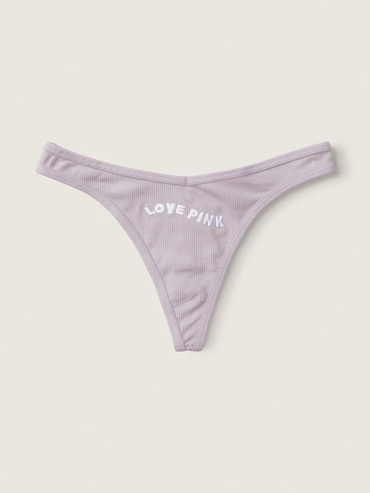Pink Pamuk Tanga Kulot arka görünüm