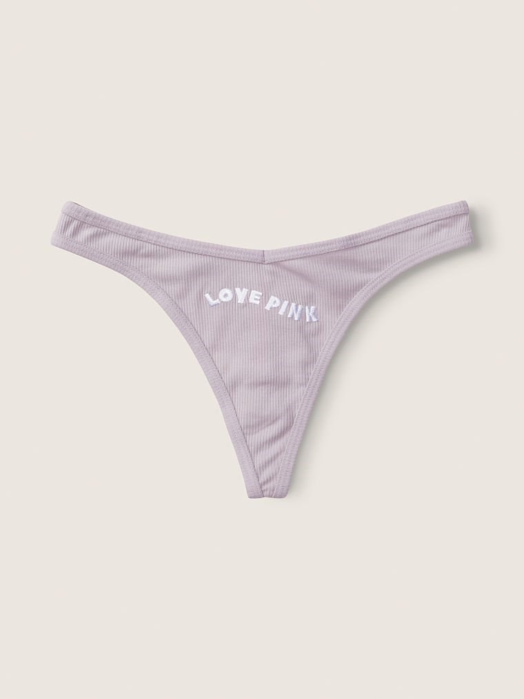 Pink Pamuk Tanga Kulot arka görünümü