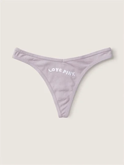 Pink Pamuk Tanga Kulot ön görünüm