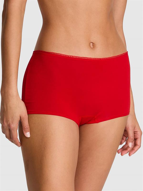 Pink Pamuklu Boyshort Kulot