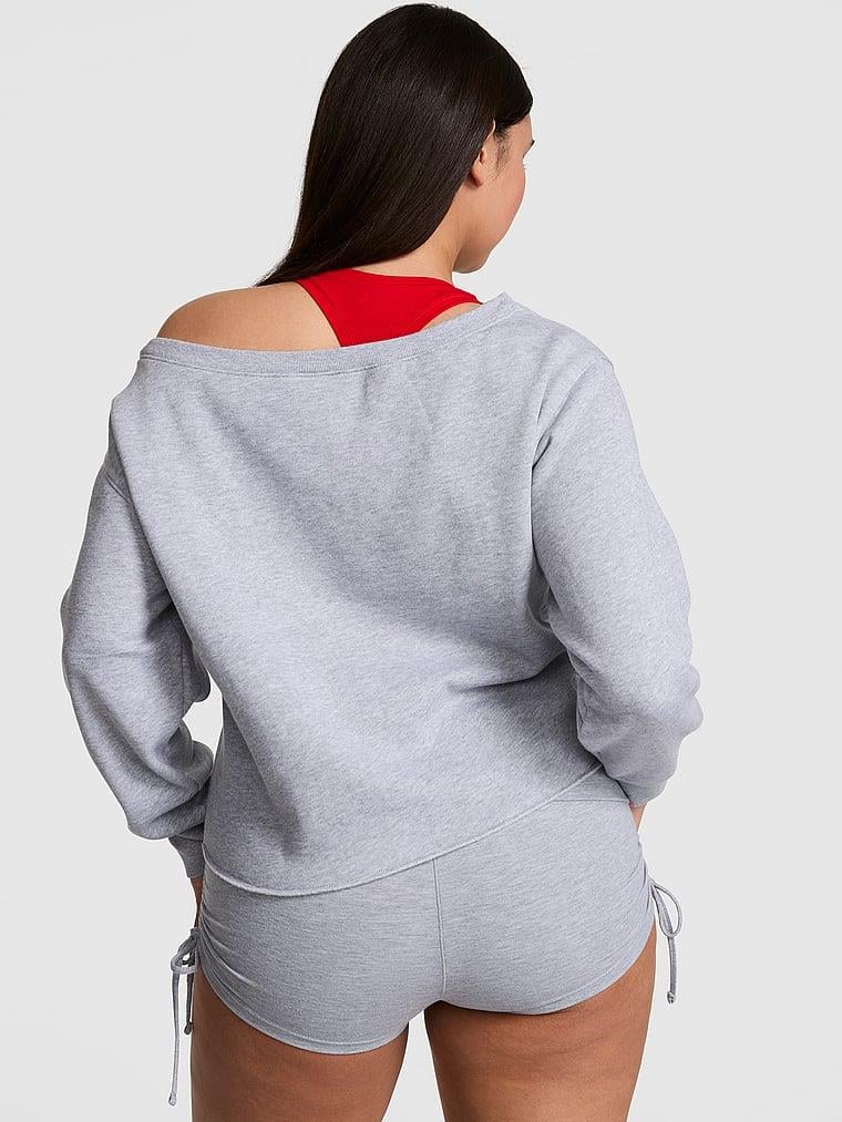 Pink Kampus Omzu Acik Sweatshirt arka görünüm