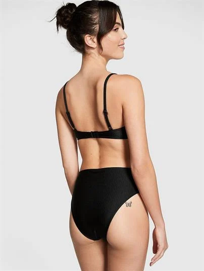Pink Yüksek Bel Cheeky Bikini Alti