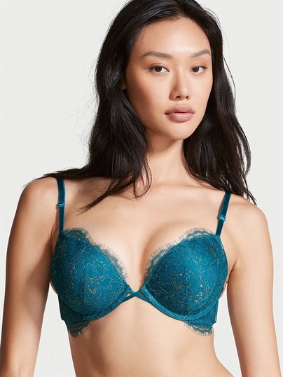 Bombshell 2 Beden Buyuten Dantelli Işıltılı Push Up Sütyen