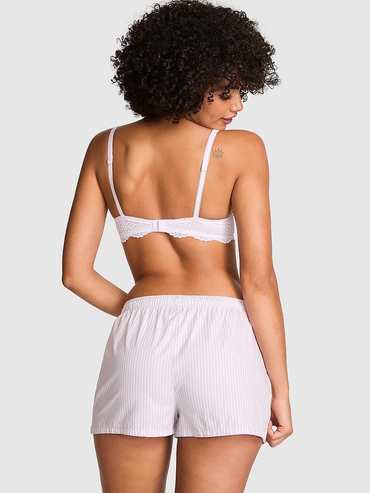 Pink Tencel Boxy Pijama Sortu arka görünüm