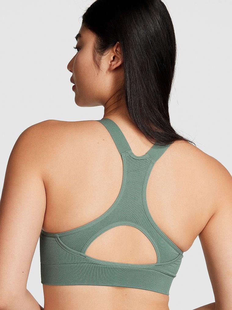 Pink Seamless Air Yüksek Etkili Spor Sütyeni arka görünümü
