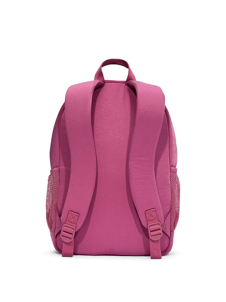 Pink Kapitone Puffer Sirt Çantası arka görünümü