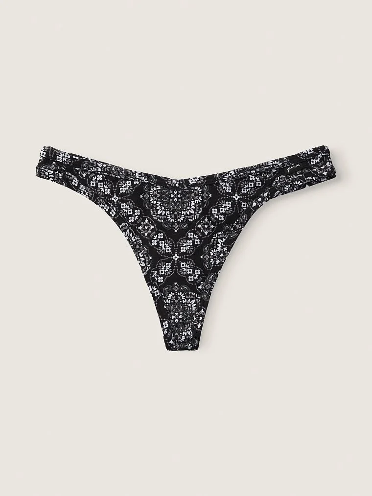 Pink Pamuk Tanga Kulot arka görünüm