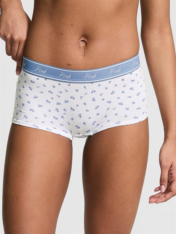 Pink Logolu Pamuklu Boyshort Kulot
