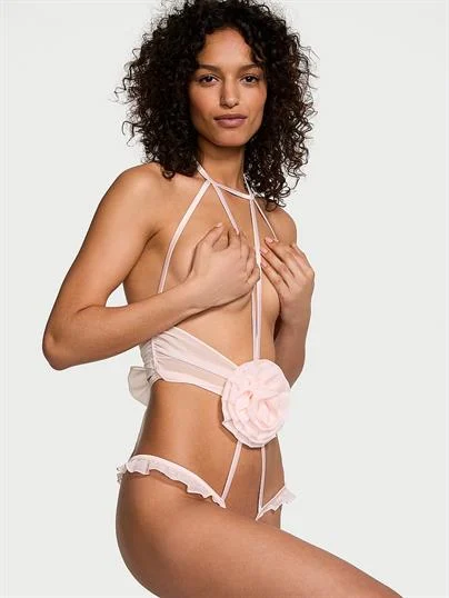 Sifon Gul Detayli Teddy ön görünüm