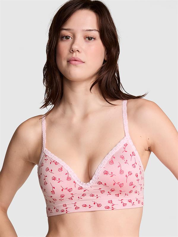 Pink Seamless Push Up Balensiz Sütyen ön görünüm