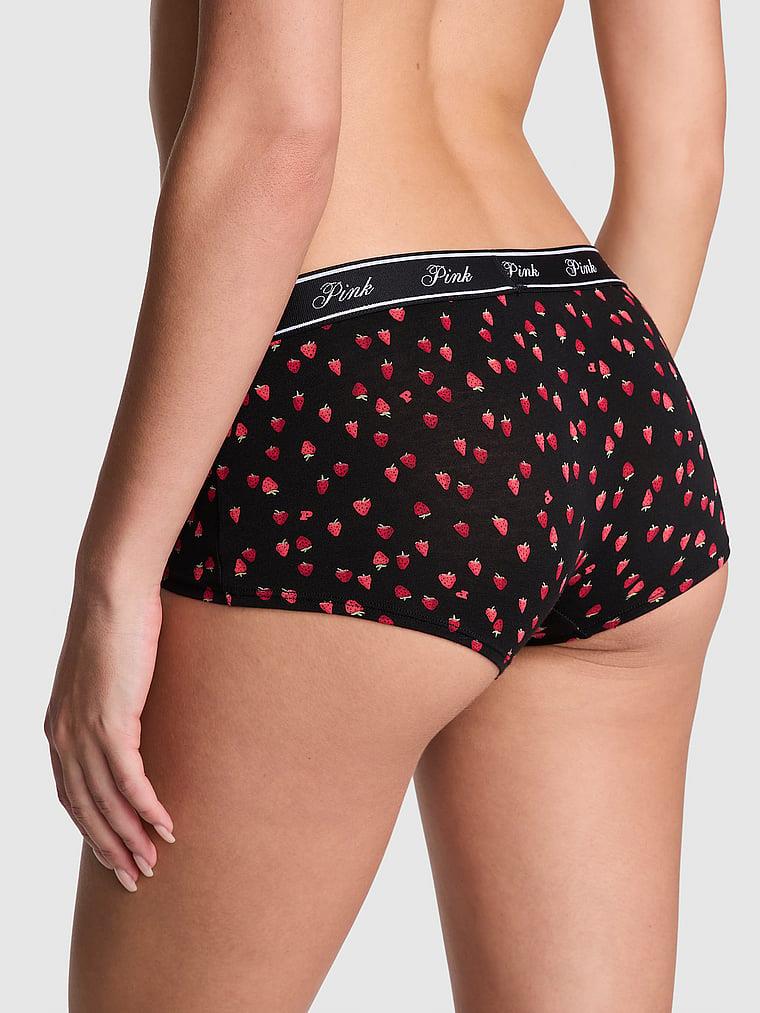 Pink Logolu Pamuklu Boyshort Kulot arka görünümü