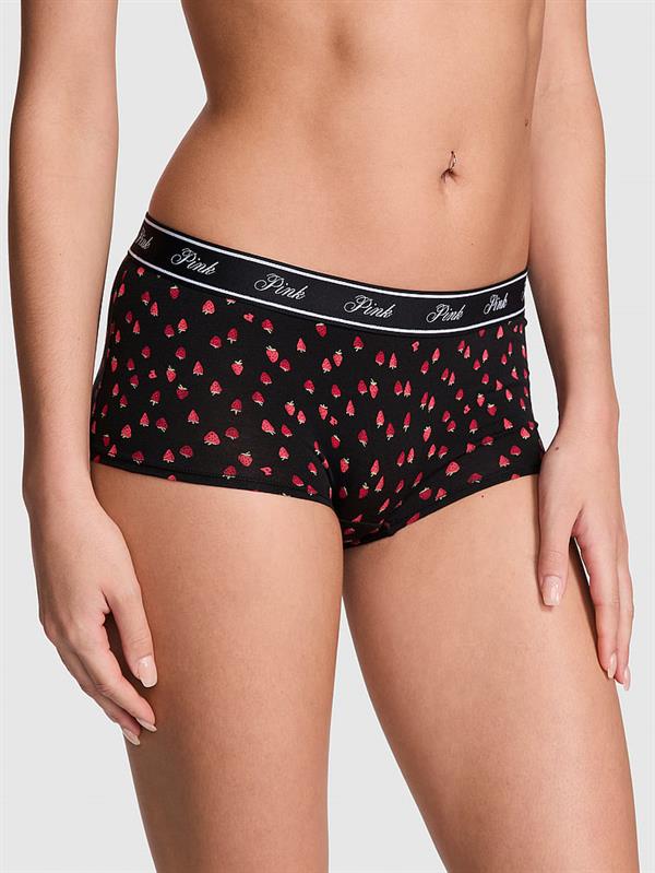 Pink Logolu Pamuklu Boyshort Kulot ön görünüm