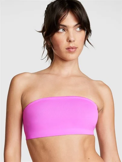 Pink Base Esnek Bandeau Sütyen ön görünüm