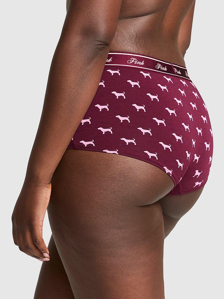 Pink Logolu Pamuklu Boyshort Kulot arka görünüm