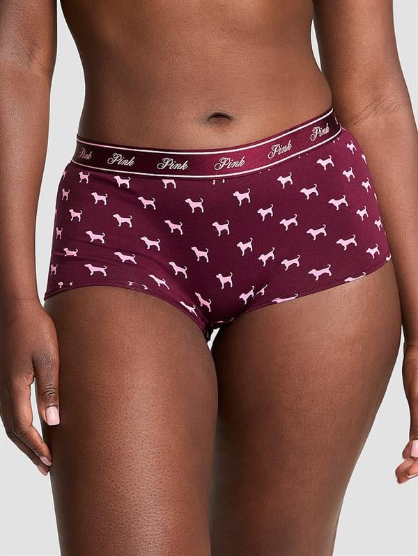 Pink Logolu Pamuklu Boyshort Kulot ön görünüm