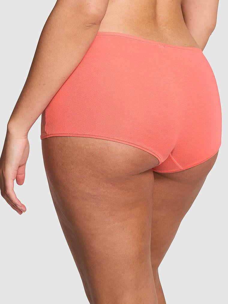 Pink Logolu Pamuklu Boyshort Kulot arka görünümü
