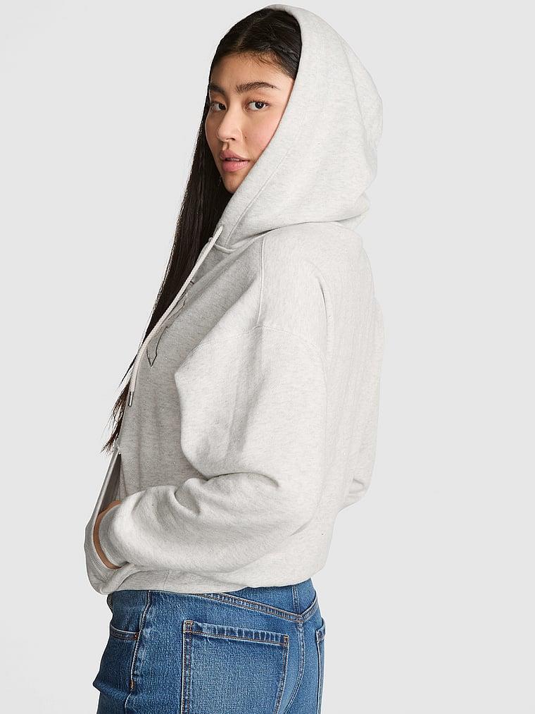 Pink Fermuarli Kapusonlu Sweatshirt arka görünümü