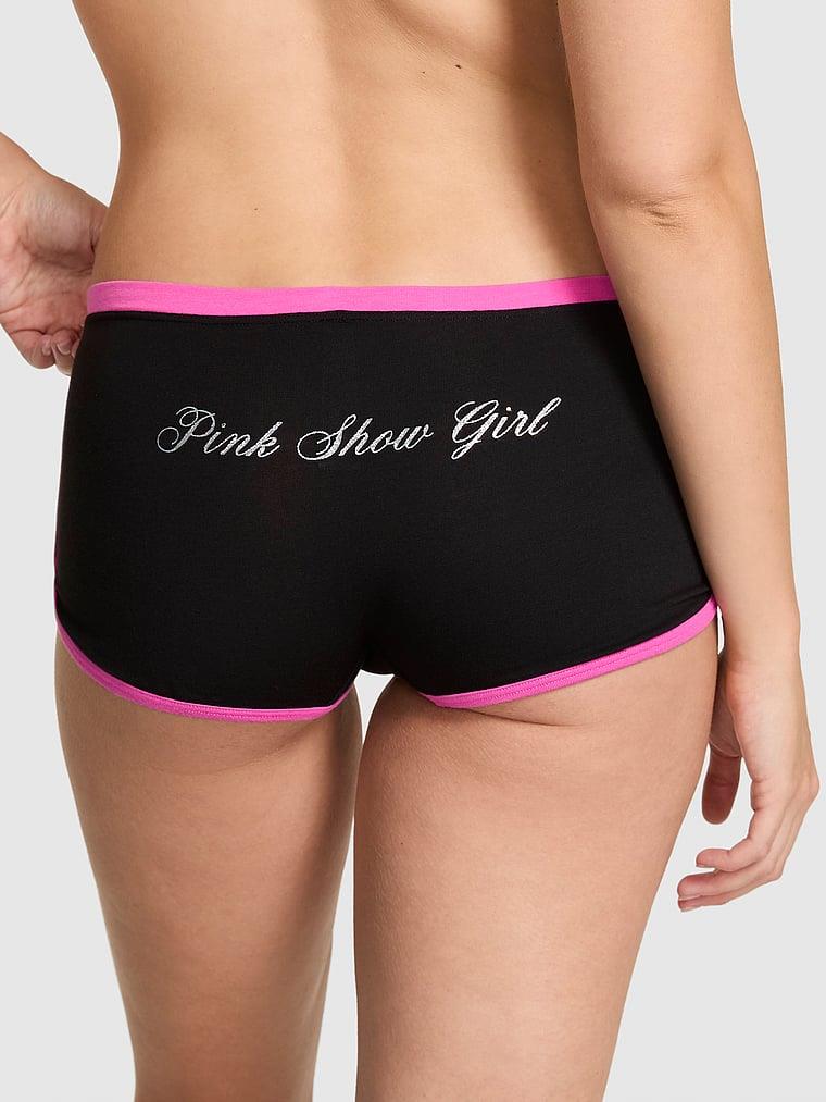Pink Pamuklu Boyshort Kulot arka görünümü