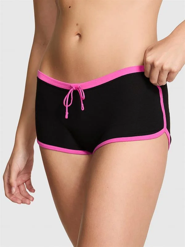 Pink Pamuklu Boyshort Kulot ön görünüm