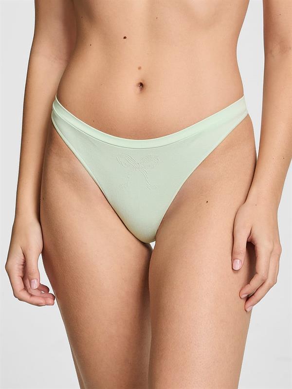 Pink Seamless Derin Bacak Kesim Tanga