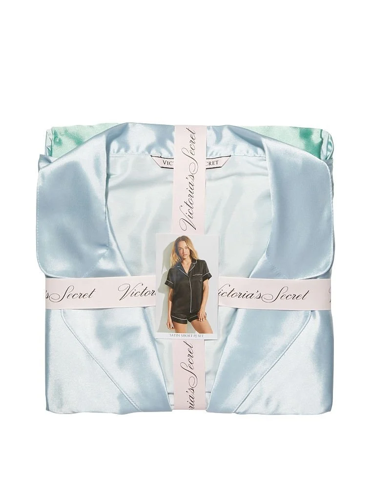 Saten Kısa Pijama Takimi arka görünüm