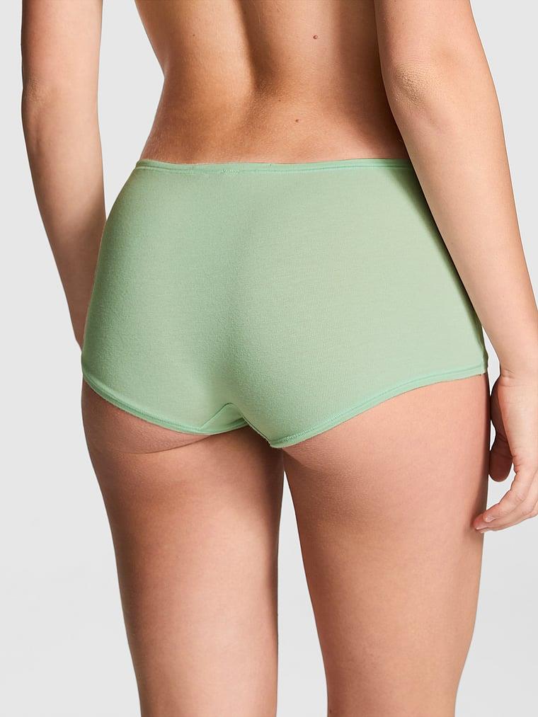 Pink Logolu Pamuklu Boyshort Kulot arka görünüm