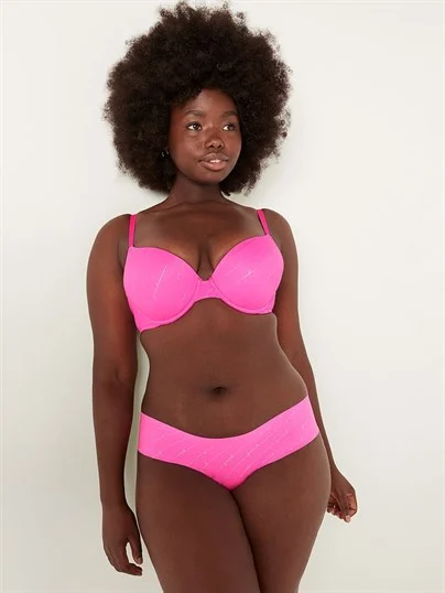 Pink Wear Everywhere Çok Yonlu Dantelli Push Up Sütyen ön görünüm