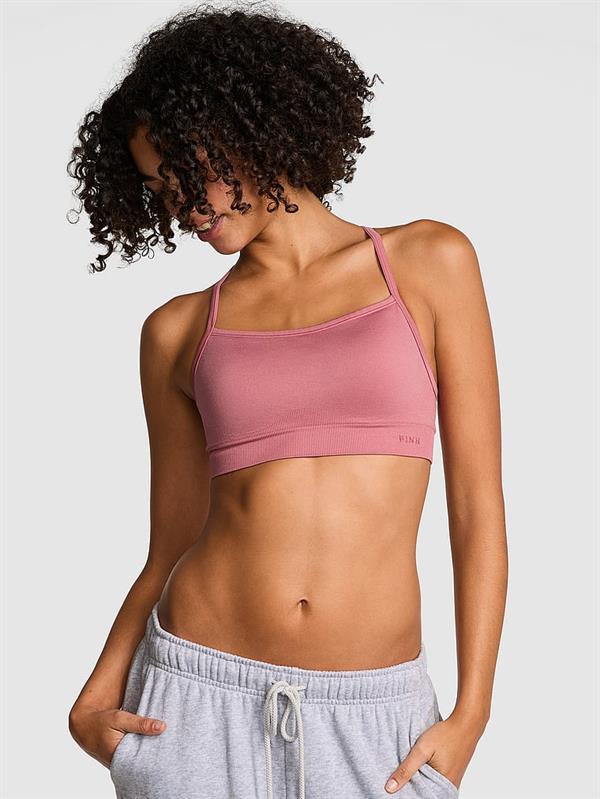 Pink Seamless Air Hafif Destekli Sporcu Sütyeni