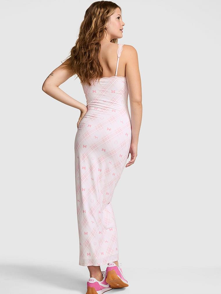 Pink Pink X Loveshackfancy Modal Midi Elbise arka görünümü