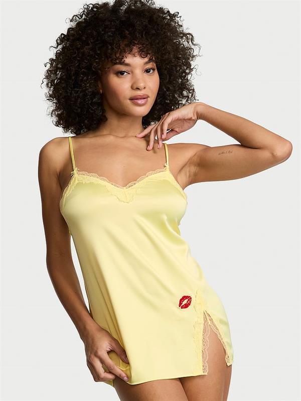 Tease Saten Dantelli Mini Gecelik