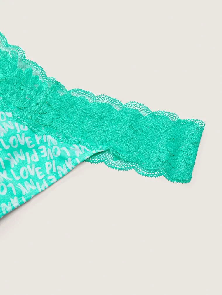 Victorias S Secret Pink Everyday Beli Dantelli Tanga arka görünüm