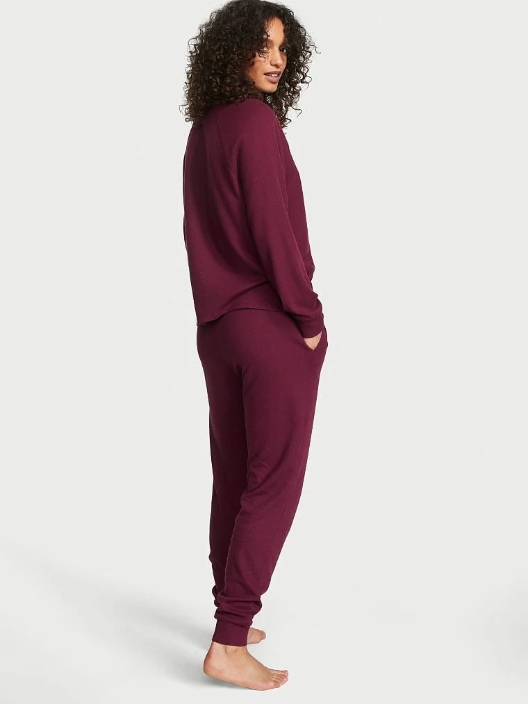 Glow Waffle Henley Jogger Takimi arka görünüm