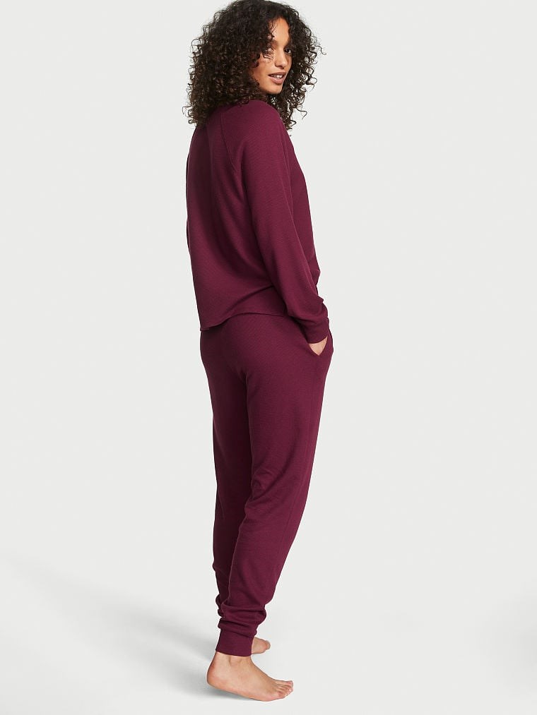 Glow Waffle Henley Jogger Takimi arka görünümü