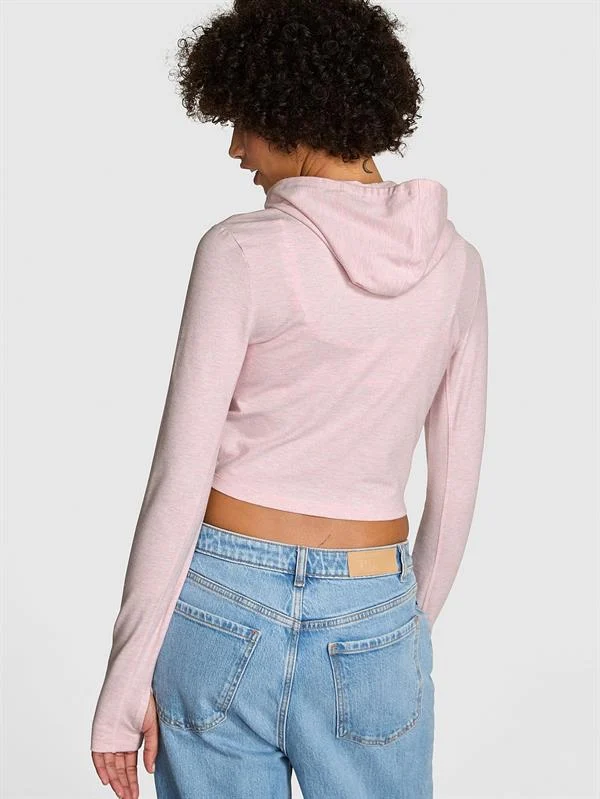 Pink All Day Pamuklu Fermuarli Sweatshirt