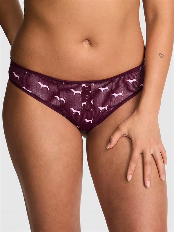Pink Pamuklu Cheeky Kulot ön görünüm