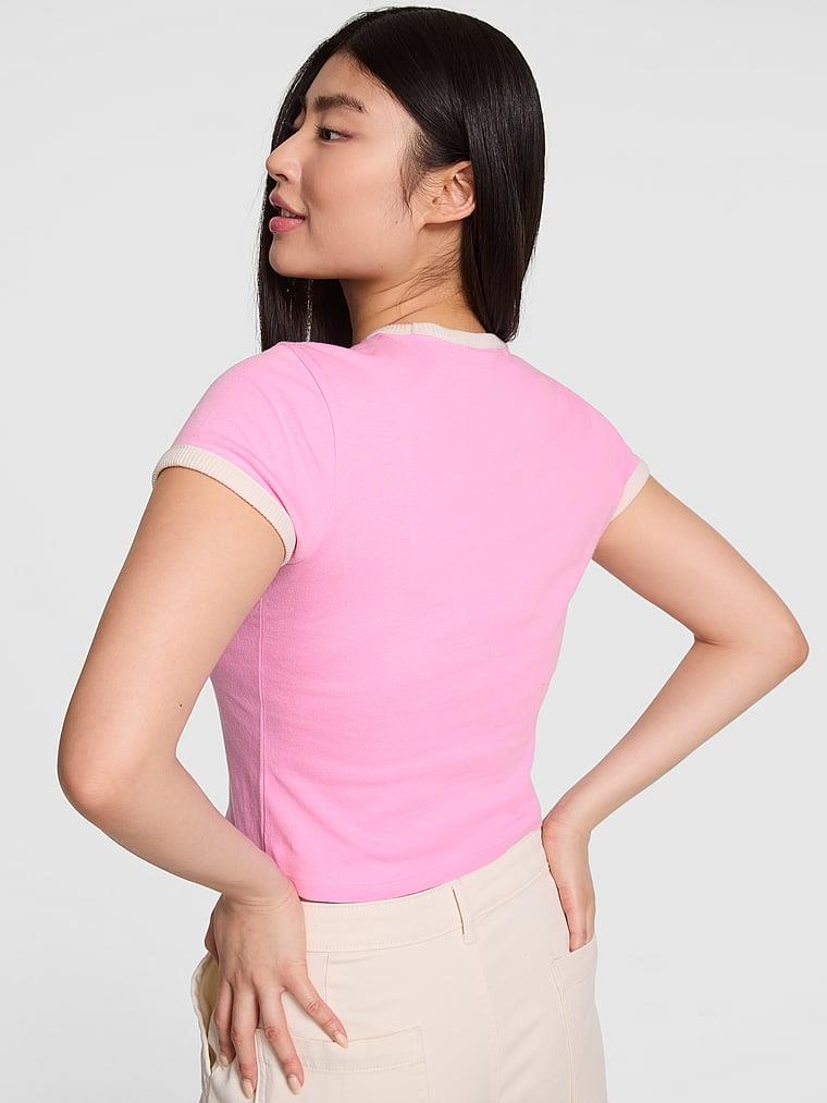 Pink Retro Cotton Tee arka görünümü