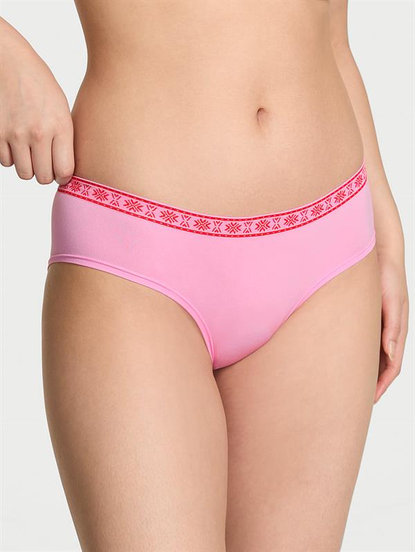 Pink Seamless Hiphugger Kulot ön görünüm